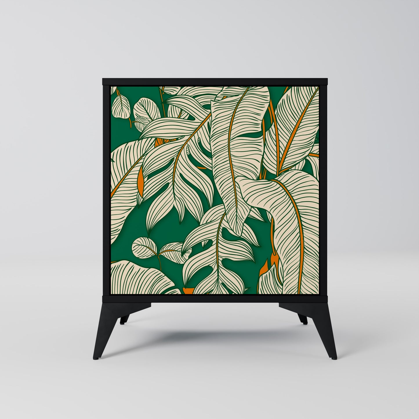 Credenza VERDANT PLEASURES a 1 anta con finitura nera