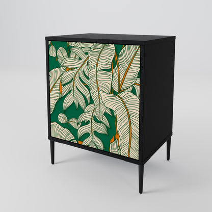 Credenza VERDANT PLEASURES a 1 anta con finitura nera