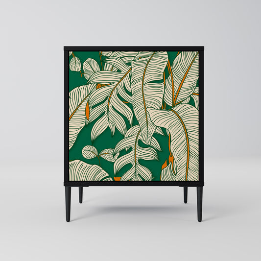 Credenza VERDANT PLEASURES a 1 anta con finitura nera