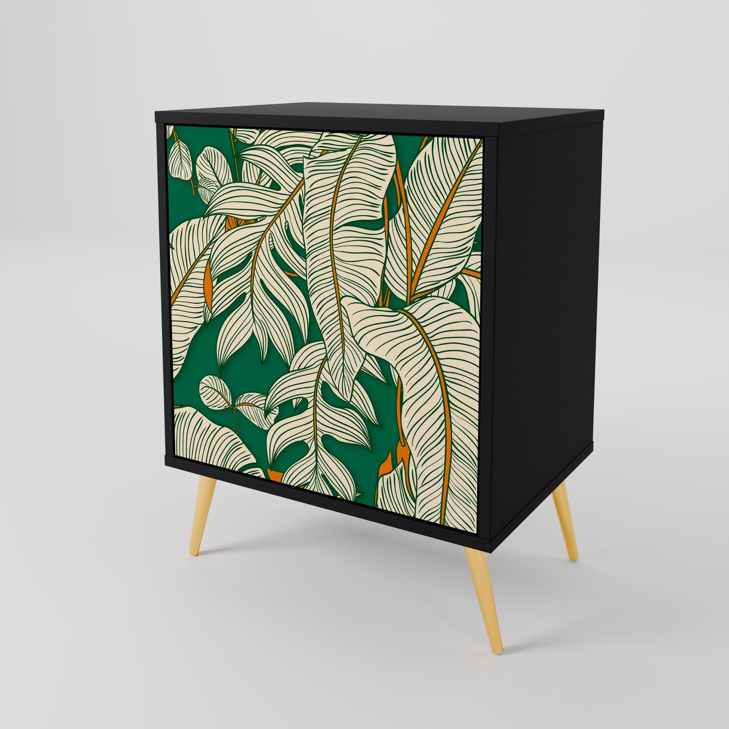 Credenza VERDANT PLEASURES a 1 anta con finitura nera