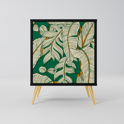 Credenza VERDANT PLEASURES a 1 anta con finitura nera