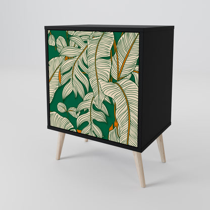 Credenza VERDANT PLEASURES a 1 anta con finitura nera