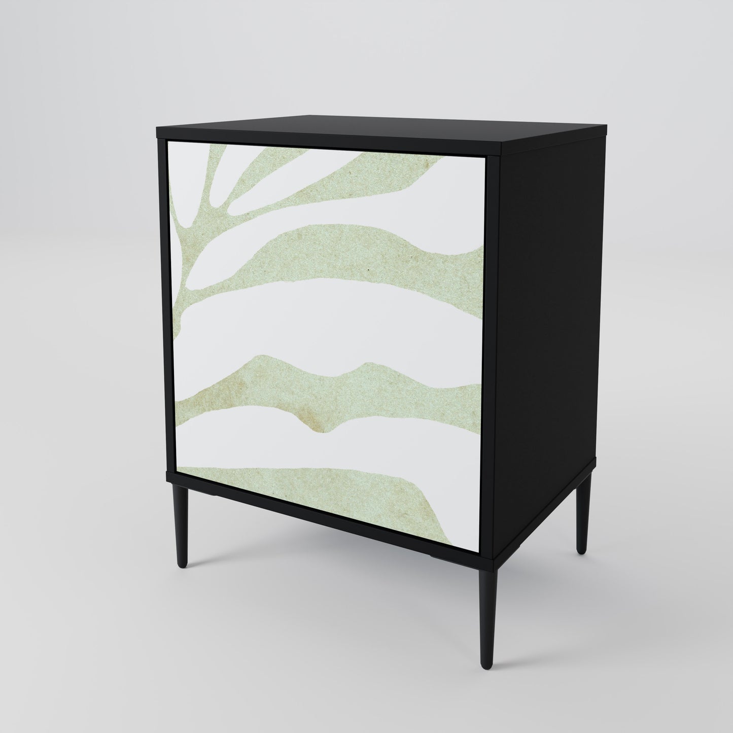 Credenza BOTANICAL SPARK a 1 anta con finitura nera