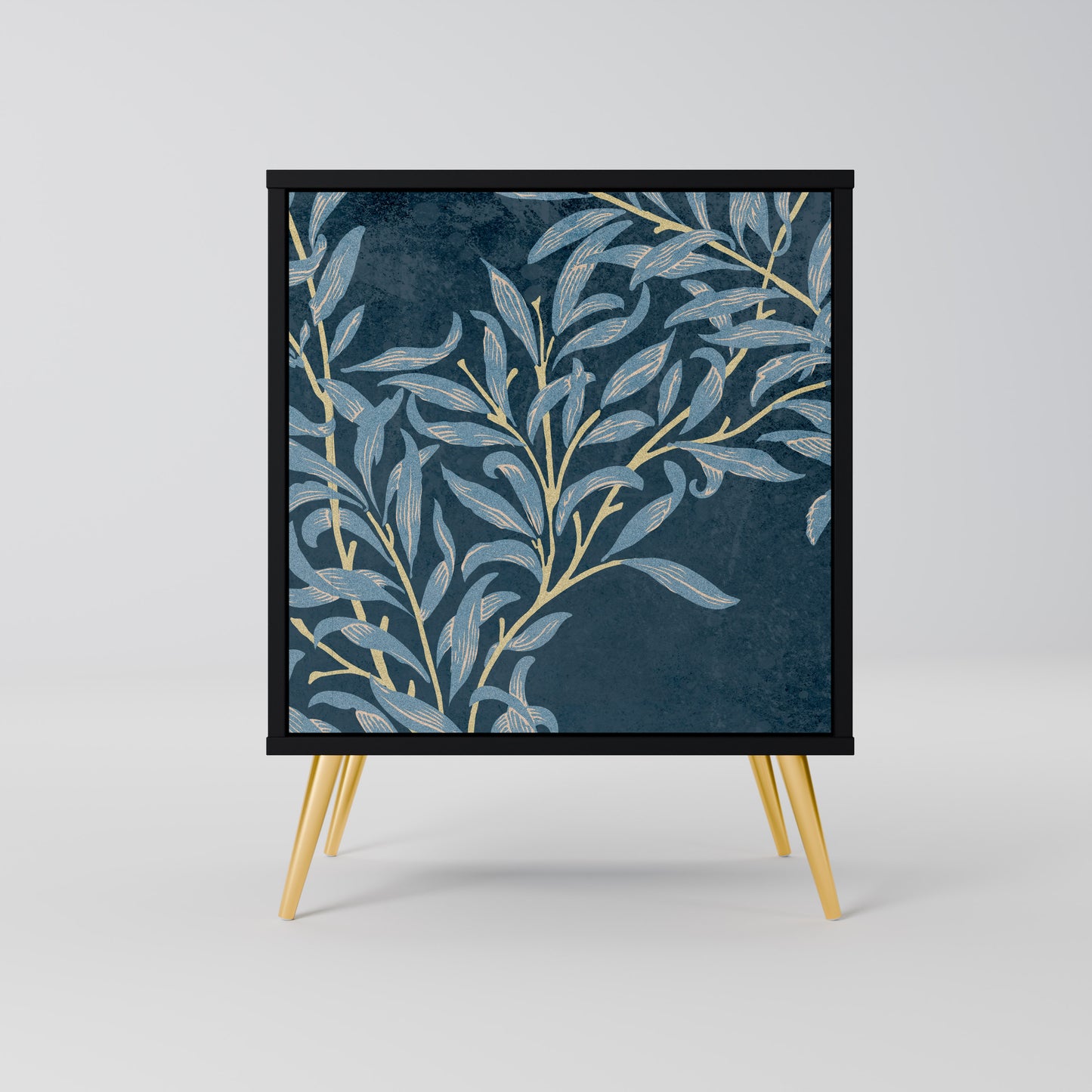 Credenza BLUE LEAVES a 1 anta con finitura nera