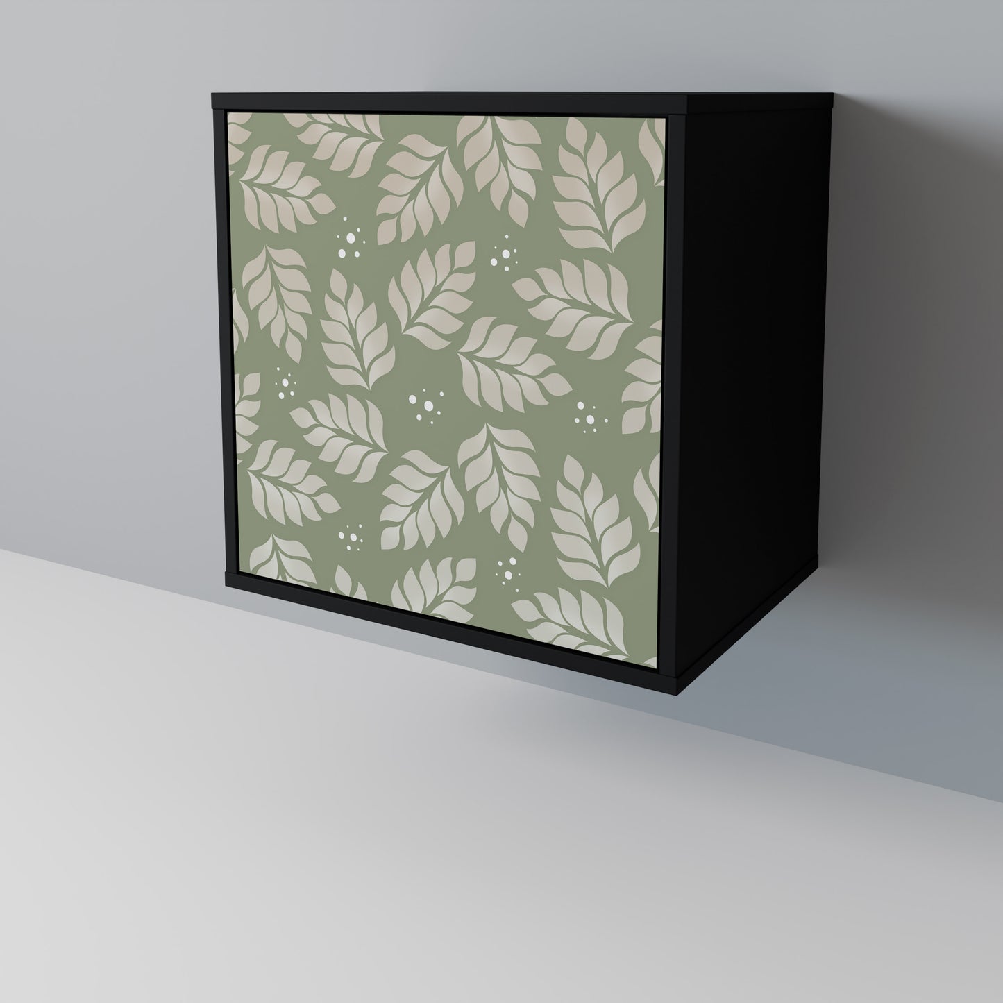 Credenza LEAVES ON GREEN a 1 anta con finitura nera