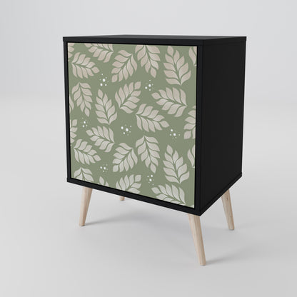 Credenza LEAVES ON GREEN a 1 anta con finitura nera