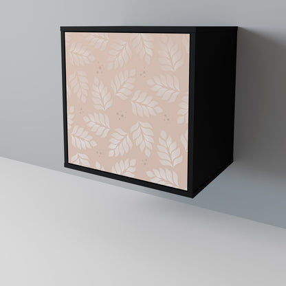 Credenza LEAVES ON BEIGE a 1 anta con finitura nera