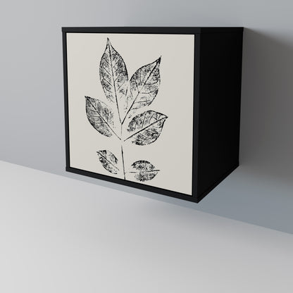 Credenza LEAFY STAMPS a 1 anta con finitura nera