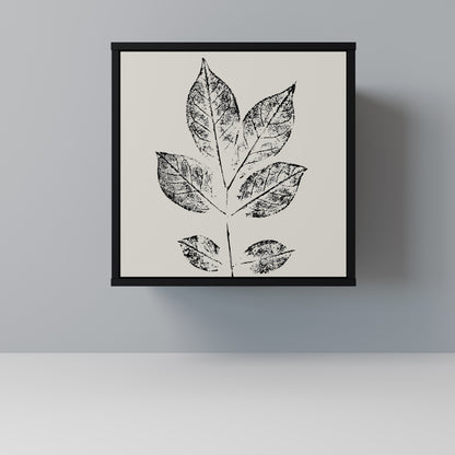 Credenza LEAFY STAMPS a 1 anta con finitura nera