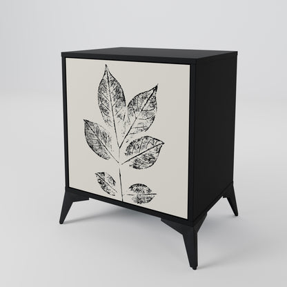 Credenza LEAFY STAMPS a 1 anta con finitura nera