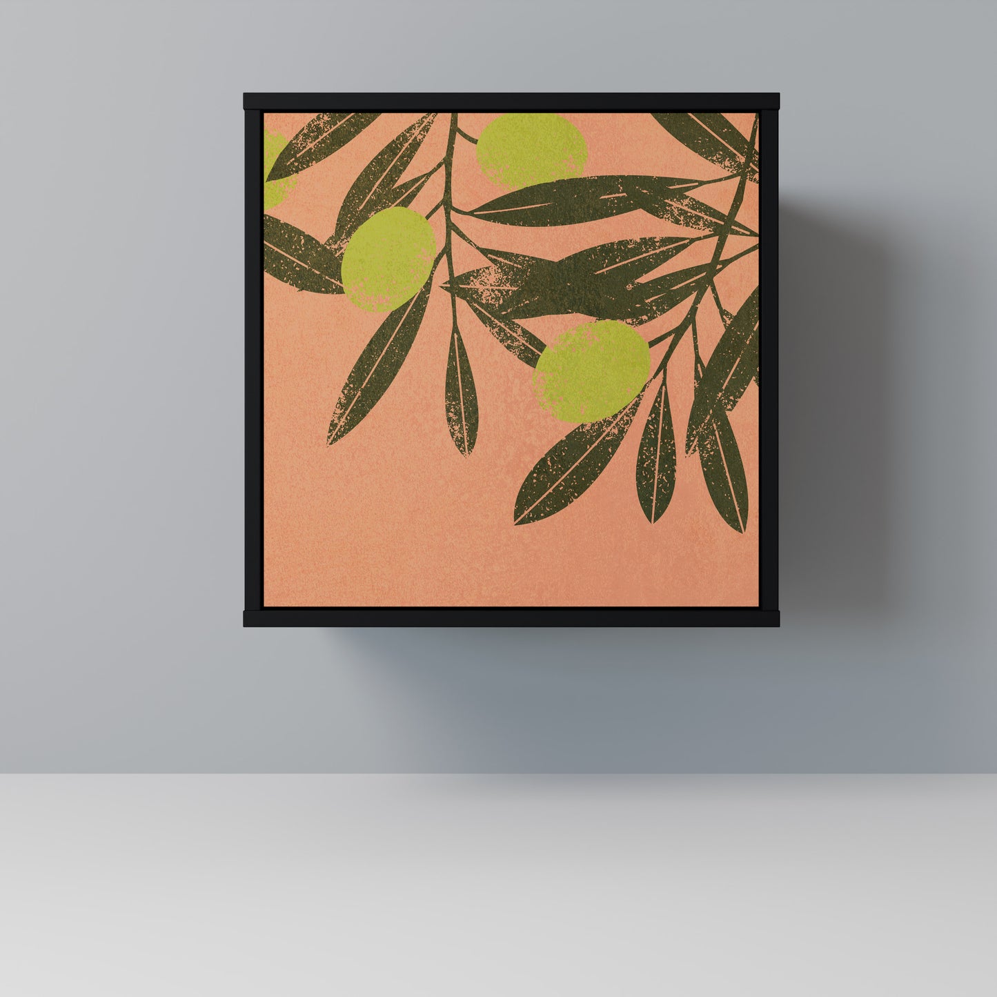 Credenza a 1 anta JUICY OLIVES con finitura nera