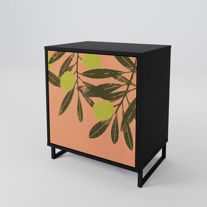 Credenza a 1 anta JUICY OLIVES con finitura nera