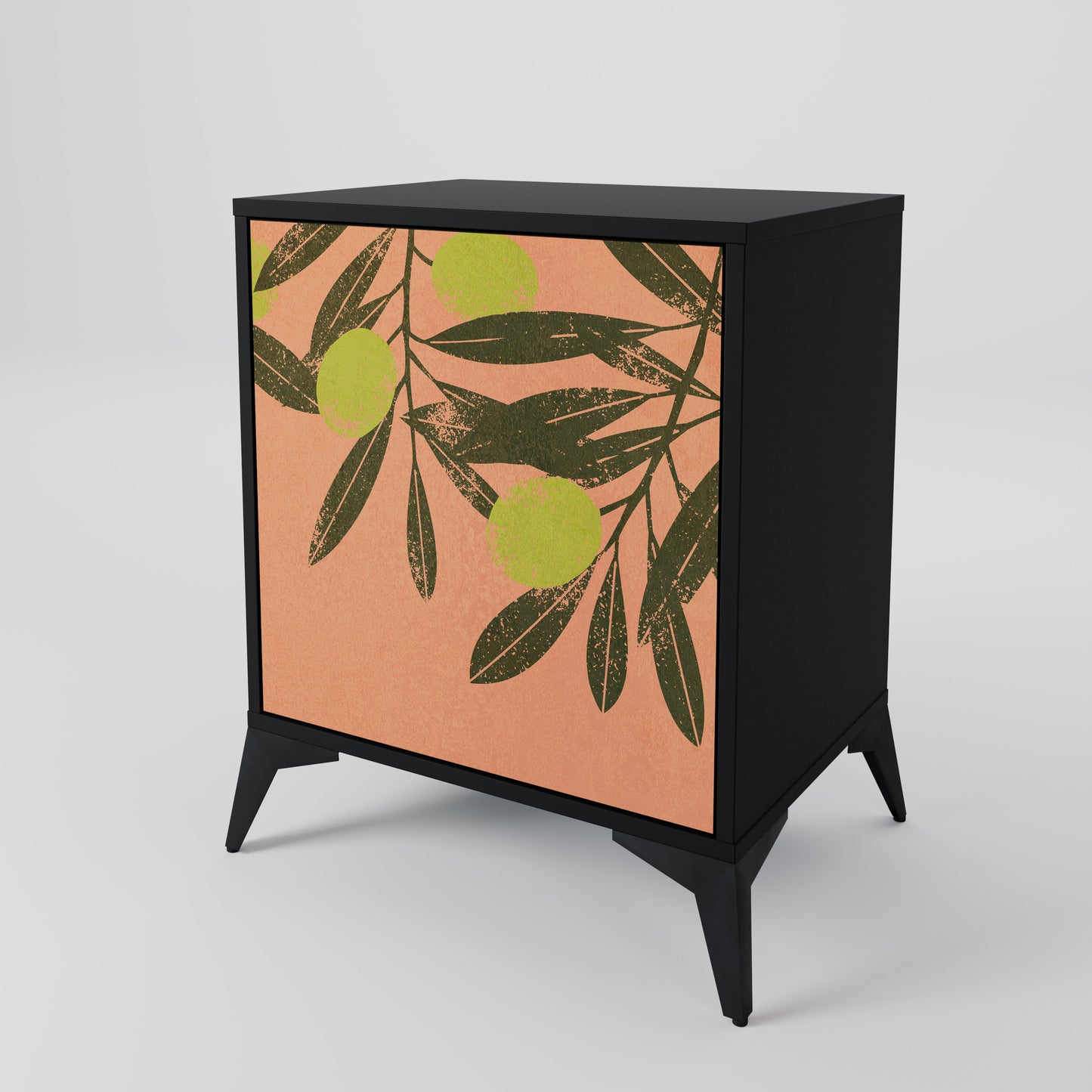 Credenza a 1 anta JUICY OLIVES con finitura nera