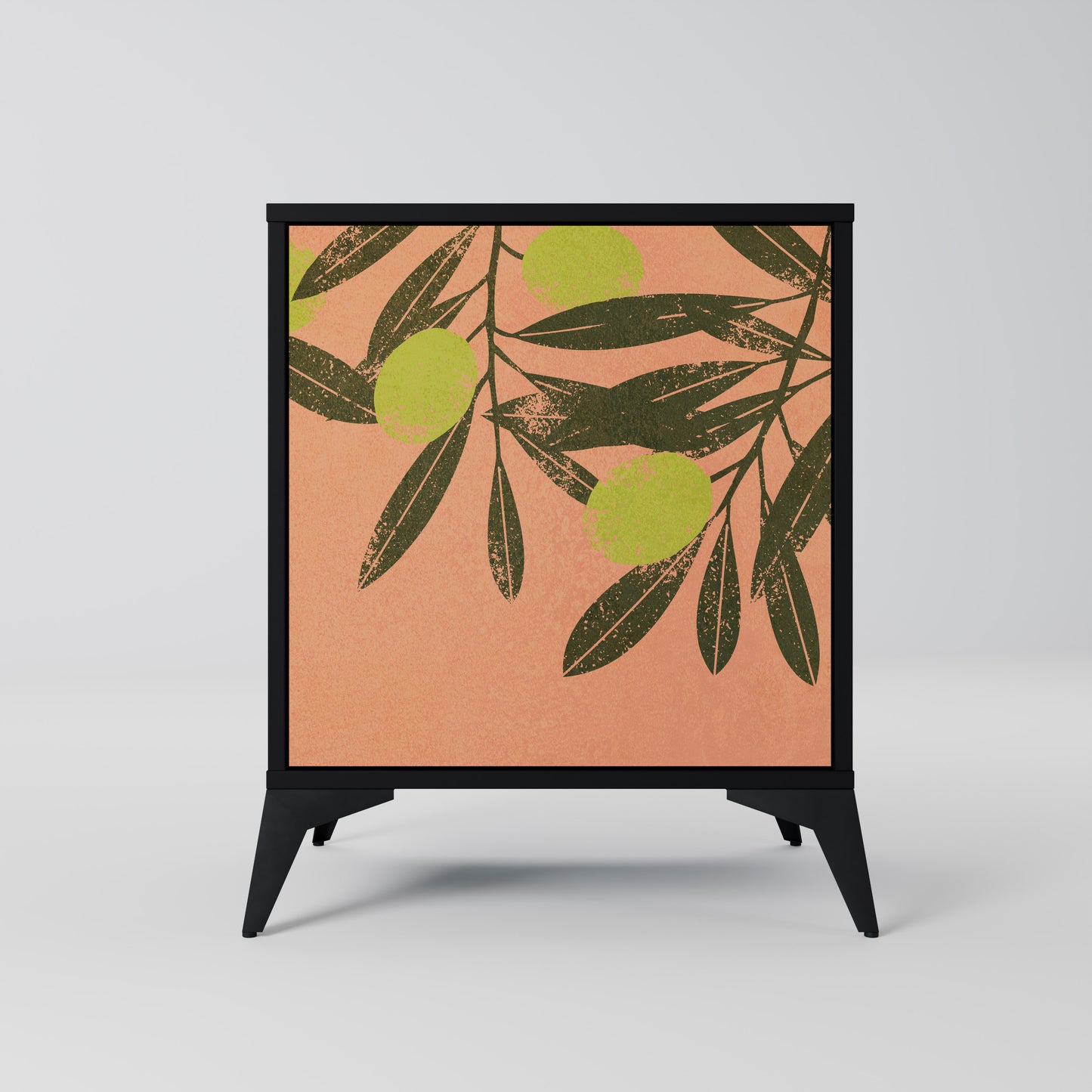 Credenza a 1 anta JUICY OLIVES con finitura nera