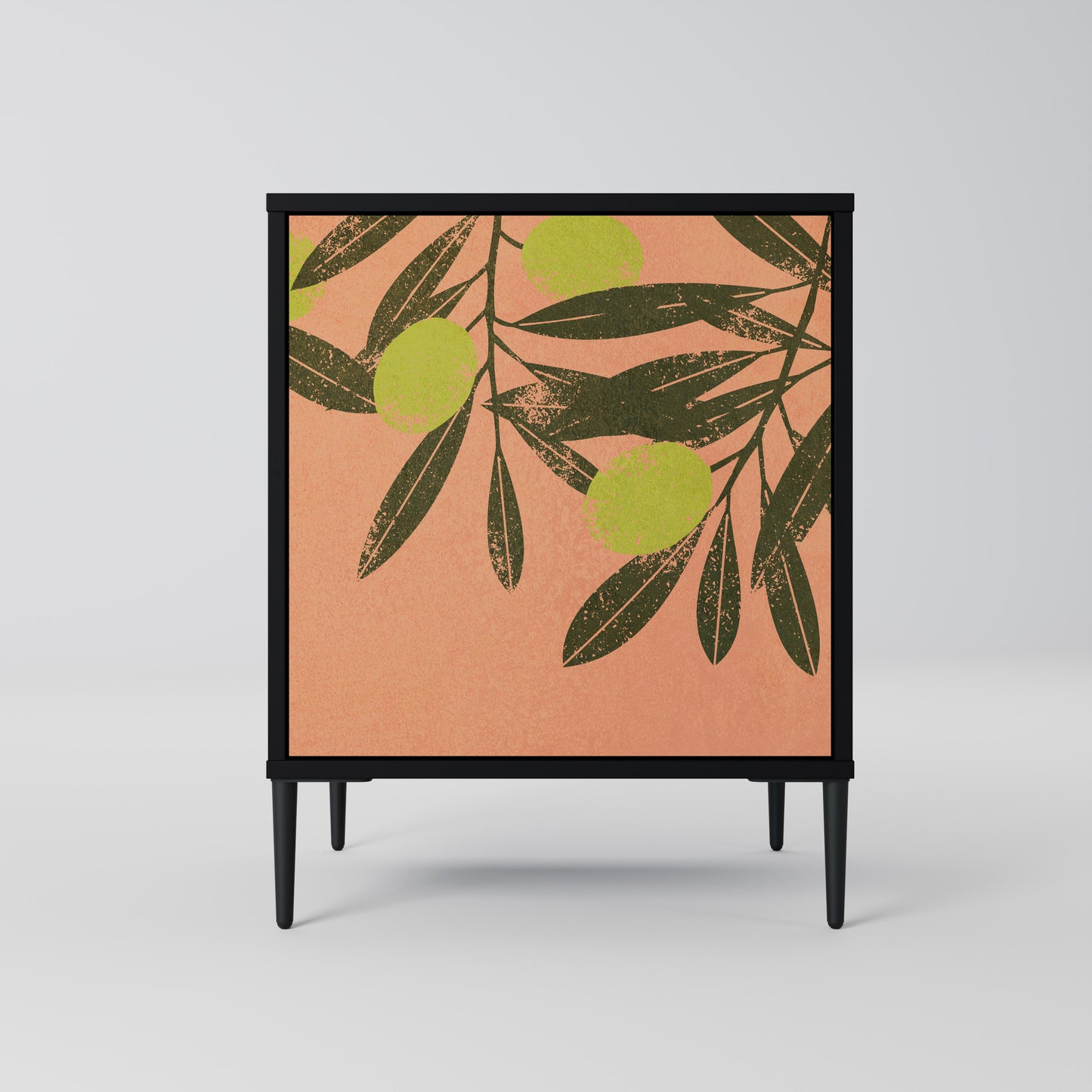 Credenza a 1 anta JUICY OLIVES con finitura nera