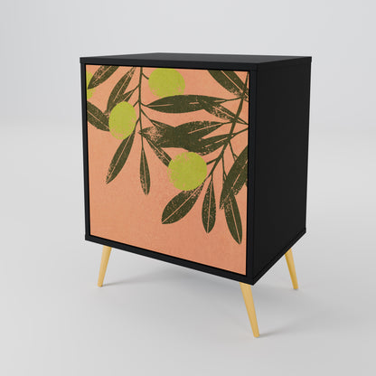 Credenza a 1 anta JUICY OLIVES con finitura nera