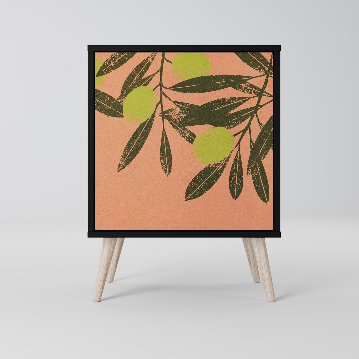 Credenza a 1 anta JUICY OLIVES con finitura nera