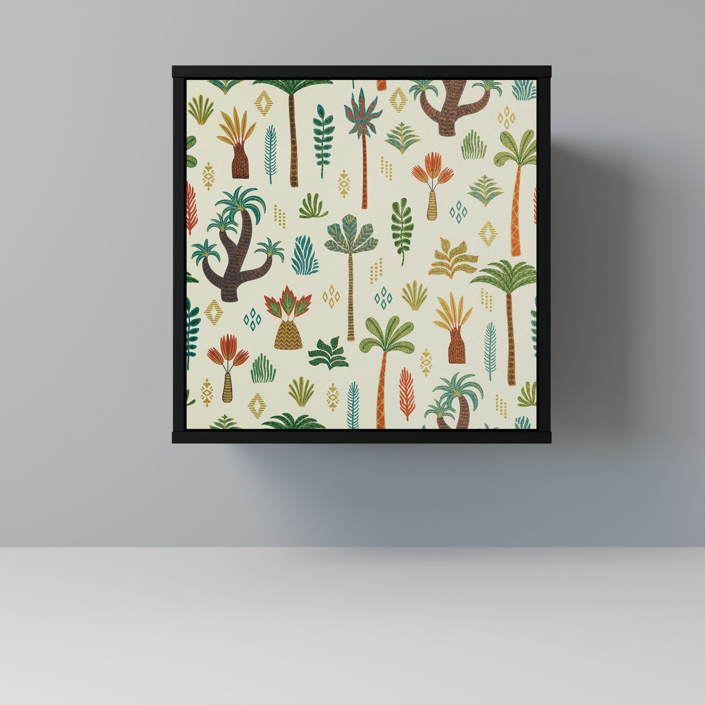 Credenza PALM SPRING a 1 anta con finitura nera