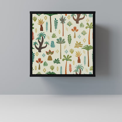 Credenza PALM SPRING a 1 anta con finitura nera