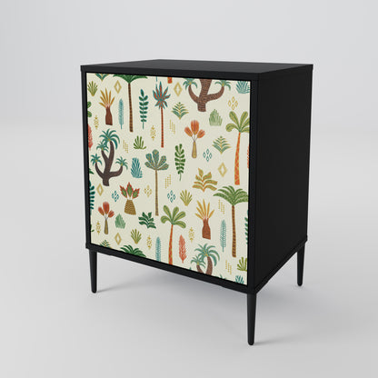 PALM SPRING 1-Door Sideboard in Black Finish