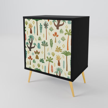 Credenza PALM SPRING a 1 anta con finitura nera