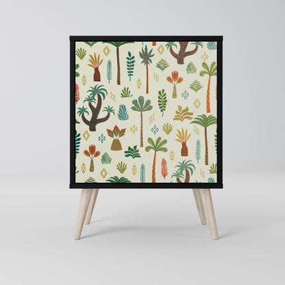 Credenza PALM SPRING a 1 anta con finitura nera