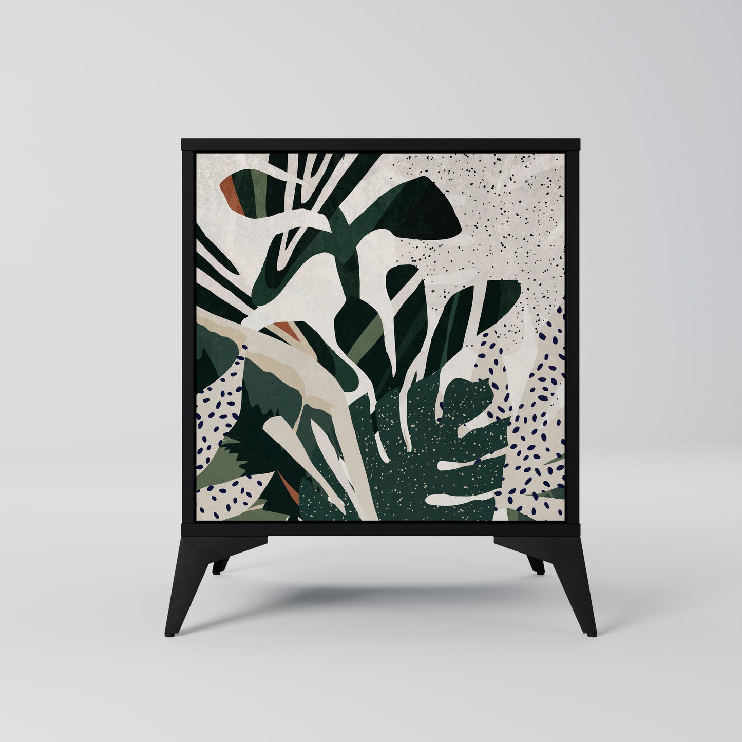 VERDURE FORMATION 1-Door Sideboard in Black Finish