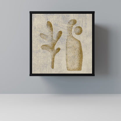 Credenza SAND SCULPTURES a 1 anta con finitura nera