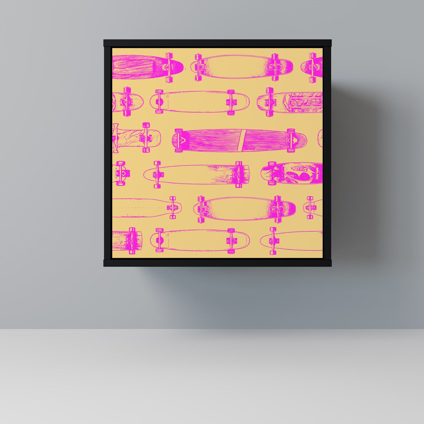 Credenza SKATEBOARD ARTISTRY a 1 anta con finitura nera