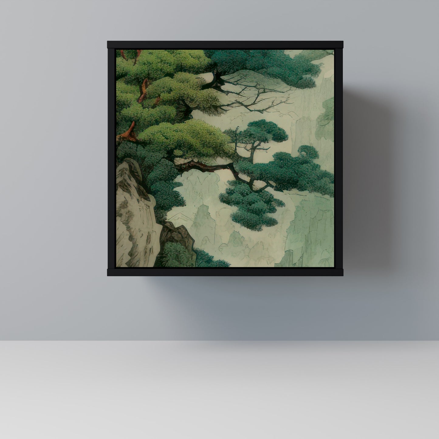 Credenza VERDURE ABYSS a 1 anta con finitura nera