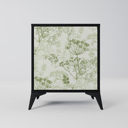 FENNEL BALDACHIN 1-Door Sideboard in Black Finish