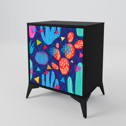 CACTUS VIBES 1-Door Sideboard in Black Finish