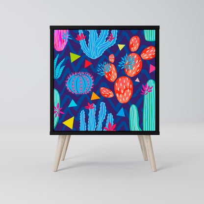 CACTUS VIBES 1-Door Sideboard in Black Finish