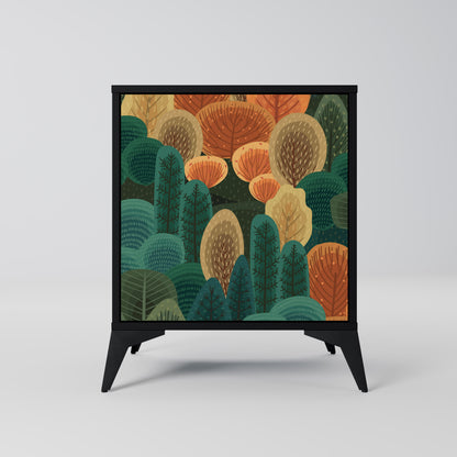 Credenza AUTUMN KALEIDOSCOPE a 1 anta con finitura nera