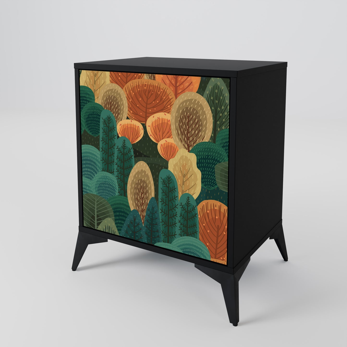 Credenza AUTUMN KALEIDOSCOPE a 1 anta con finitura nera