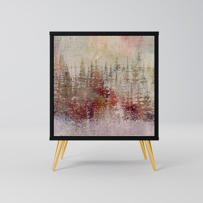 VEILED SUMMIT 1-Door Sideboard in Black Finish