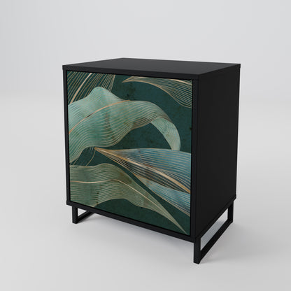 ROYAL GREEN 1-Door Sideboard in Black Finish