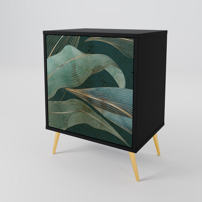 ROYAL GREEN 1-Door Sideboard in Black Finish