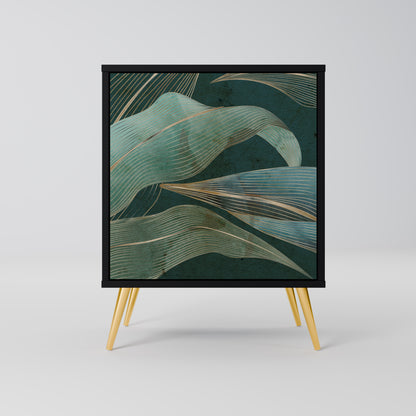 ROYAL GREEN 1-Door Sideboard in Black Finish