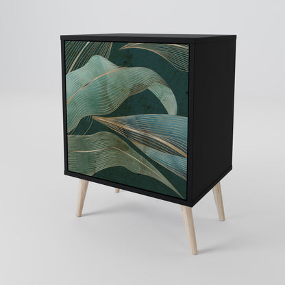 ROYAL GREEN 1-Door Sideboard in Black Finish