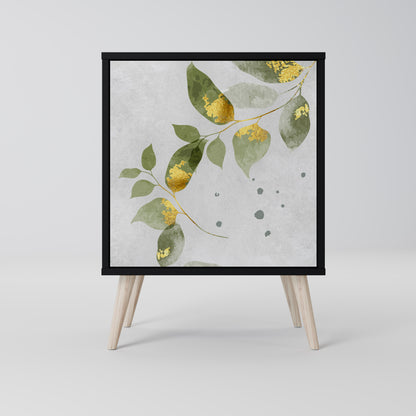 ELEGANT BOTANICS 1-Door Sideboard in Black Finish