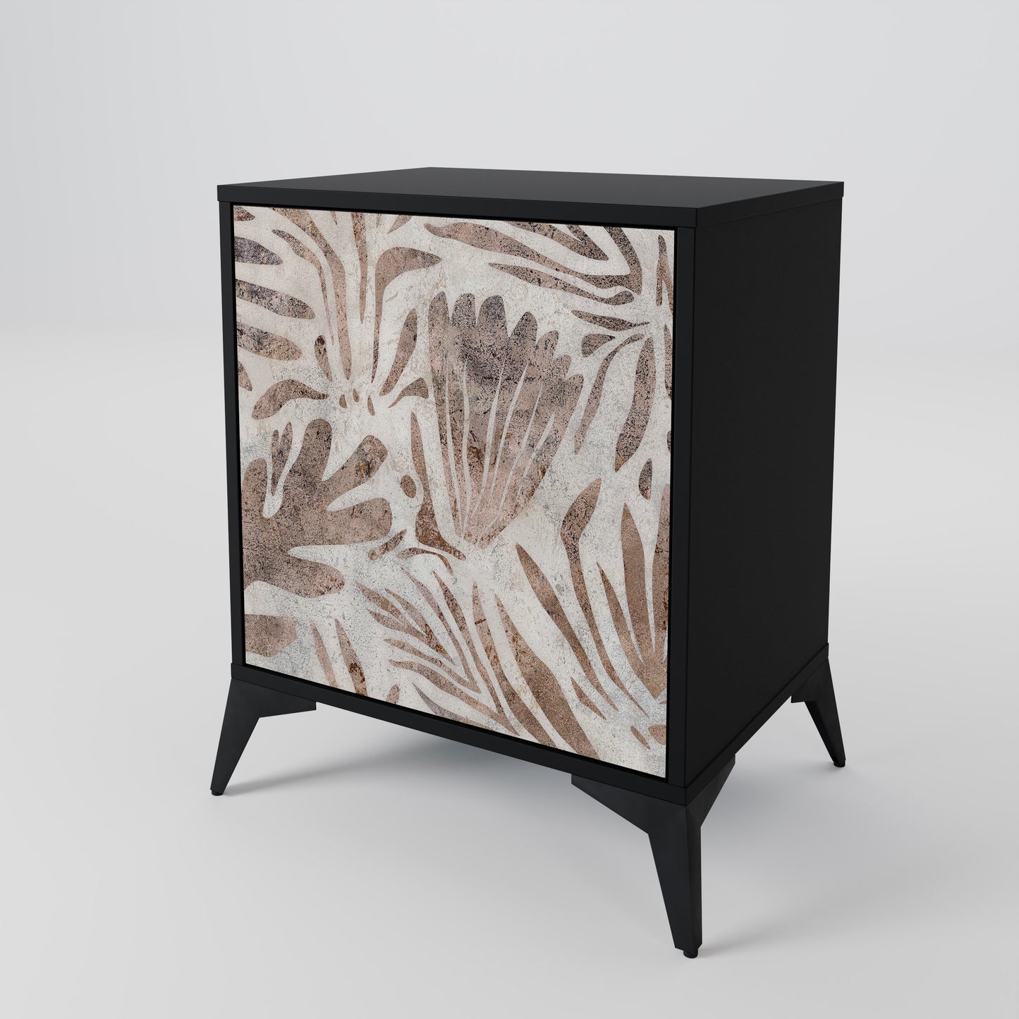 Credenza PASSING TIME a 1 anta con finitura nera