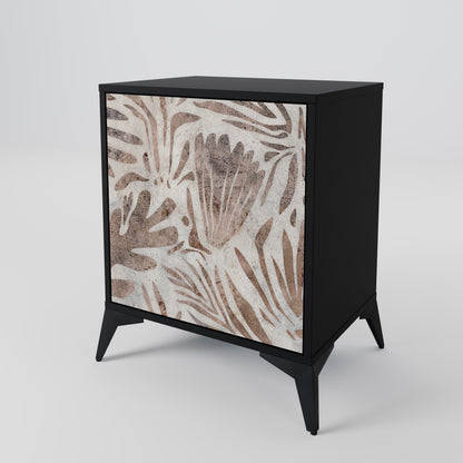 Credenza PASSING TIME a 1 anta con finitura nera