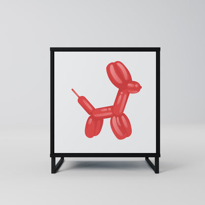 Credenza a 1 anta CHILDHOOD MEMORY con finitura nera