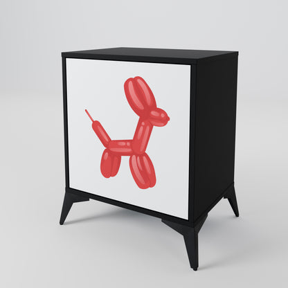 Credenza a 1 anta CHILDHOOD MEMORY con finitura nera