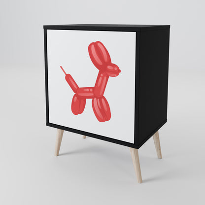 Credenza a 1 anta CHILDHOOD MEMORY con finitura nera