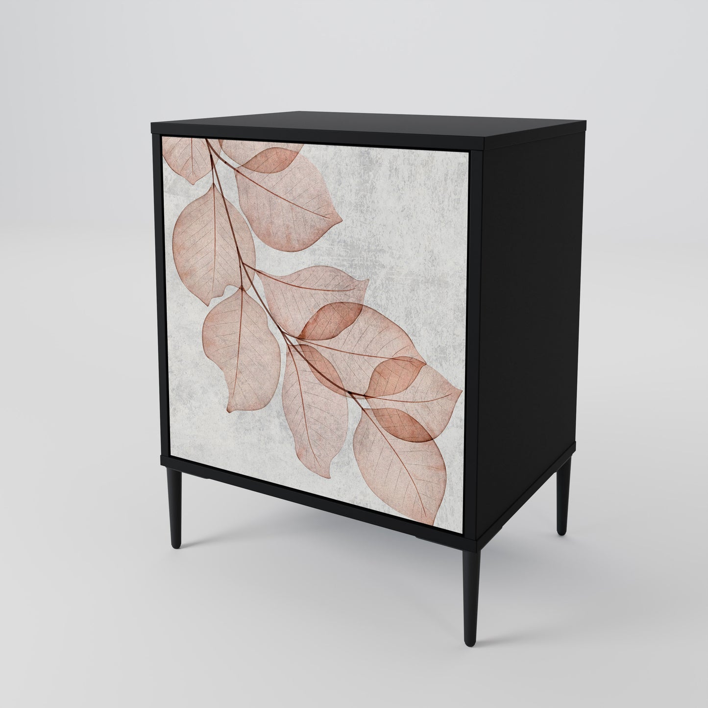 AUTUMN FRAGILITY 1-Door Sideboard in Black Finish