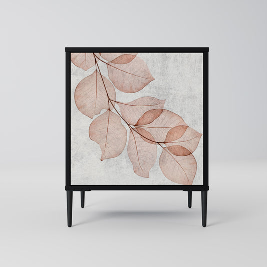AUTUMN FRAGILITY 1-Door Sideboard in Black Finish
