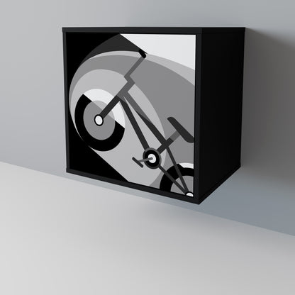 BIKE ENERGY 1-Door Sideboard in Black Finish