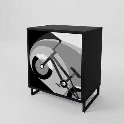 BIKE ENERGY 1-Door Sideboard in Black Finish